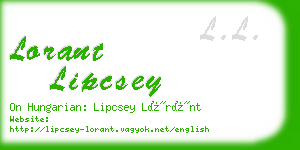 lorant lipcsey business card